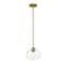 Z-Lite Amon 1 Light Mini Pendant, Satin Gold And Clear Seedy 722MP-SG - alternate 3